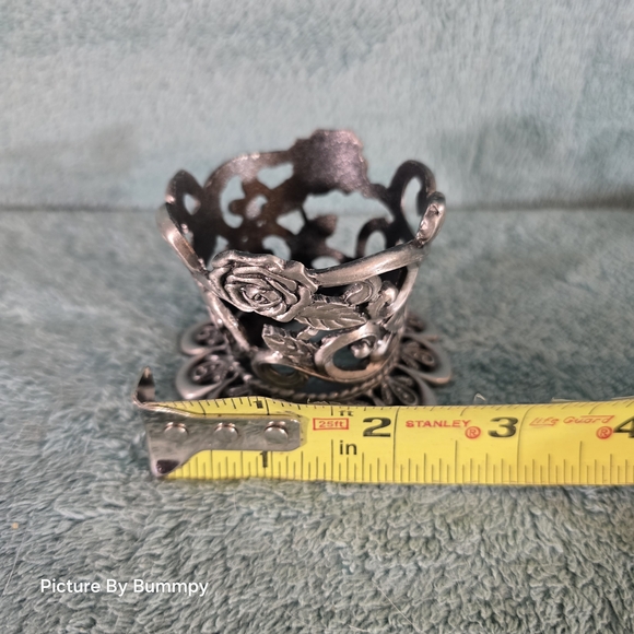 Stanley Intricate Silver Floral Holder - Picture 4 of 8